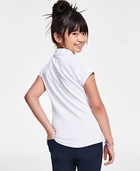 Nautica Big Girls Uniform Short Sleeve Performance Knit Polo Top