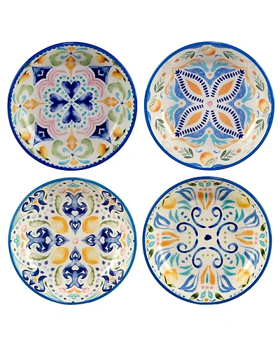 Certified International Lemonade Set of 4 Soup/Pasta Bowl 9"