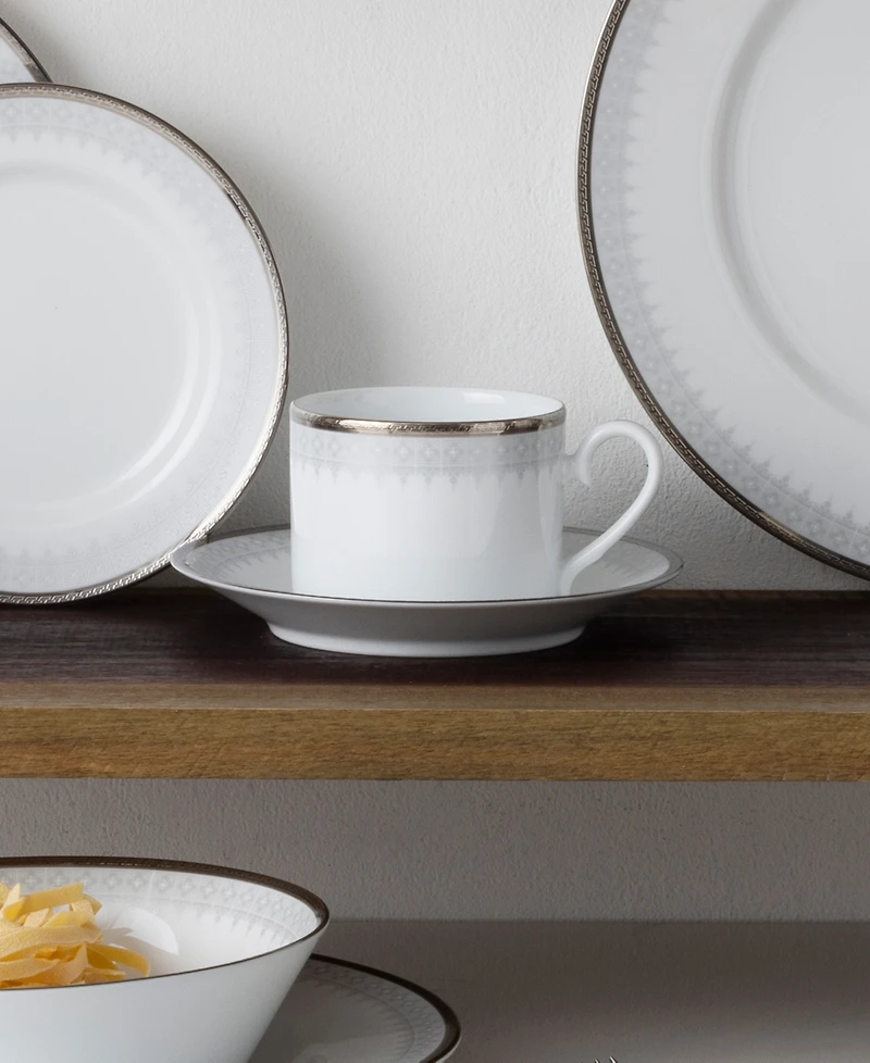 Noritake Silver Colonnade 4 Piece Cup Set, Service for 4