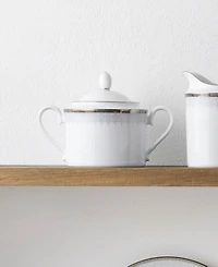 Noritake Silver Colonnade Sugar and Creamer, Set of 2