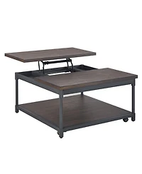 Steve Silver Prescott 36" Square Metal Lift-Top Cocktail Table
