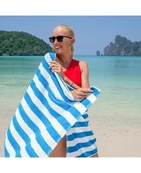 California Cabana Beach Towel (4 Pack, 30x70 in.), Striped, Soft Ringspun Cotton, Oversized Pool