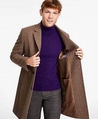 Michael Kors Men's Classic-Fit Wool Blend Herringbone Overcoat
