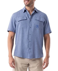 Guy Harvey Men's Short Sleeve Heathered Fishing Shirt