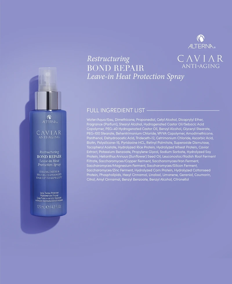 Alterna Caviar Anti-Aging Restructuring Bond Repair Leave-In Heat Protection Spray, 4.2-oz.