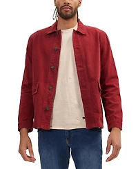 Ron Tomson Men's Modern Button-Up Cotton Jacket