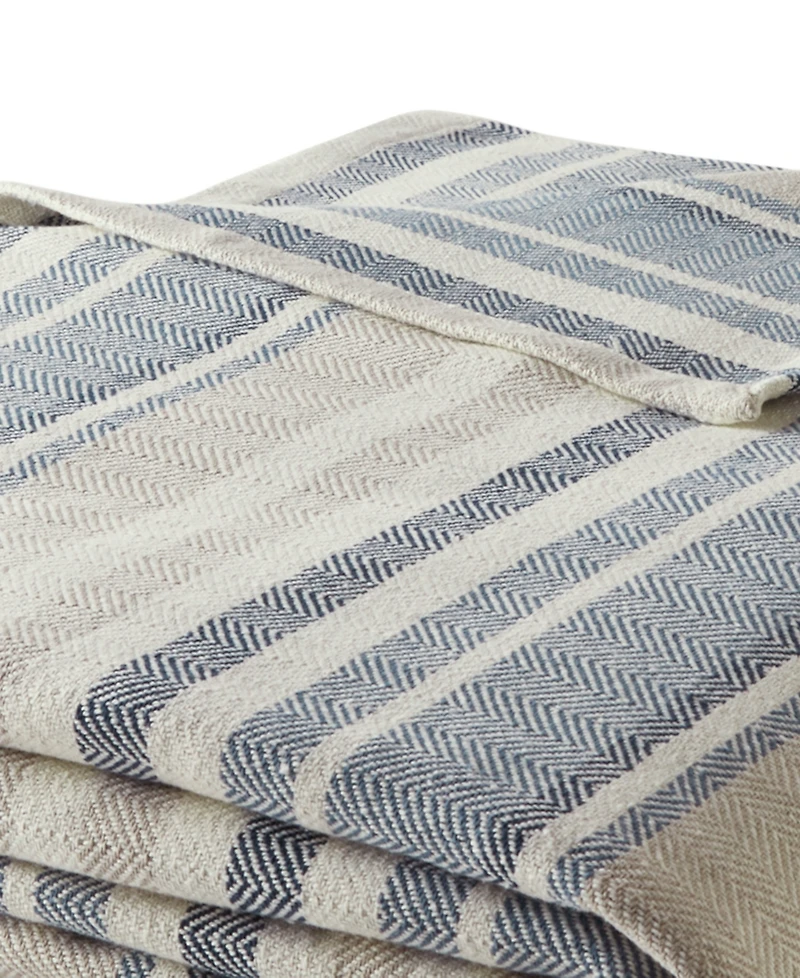 Eddie Bauer Herringbone Stripe Blanket, Full/Queen