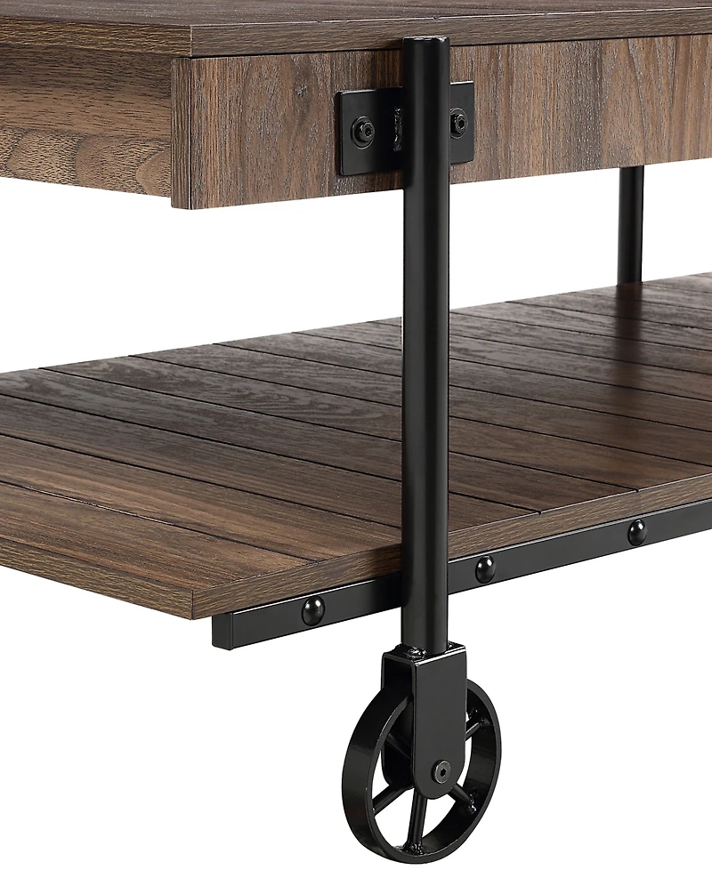 Furniture of America Luther 18" Steel Rectangle Coffee Table
