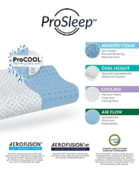 ProSleep Cool Comfort Memory Foam Contour Pillow, Oversized, Created for Macy's