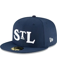 Men's New Era Navy St. Louis Stars Cooperstown Collection Turn Back The Clock 59FIFTY Fitted Hat