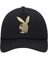 Men's Playboy Black Foam Trucker Snapback Hat