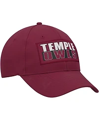 Men's Colosseum Cherry Temple Owls Positraction Snapback Hat
