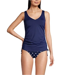 Lands' End Women's Adjustable V-neck Underwire Tankini Swimsuit Top Straps