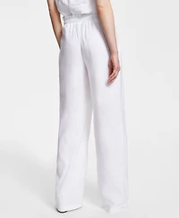 I.n.c. International Concepts Women's Linen Paperbag-Waist Pants, Created for Macy's