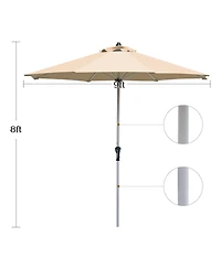 9' Patio Market Umbrella Table Aluminum Crank