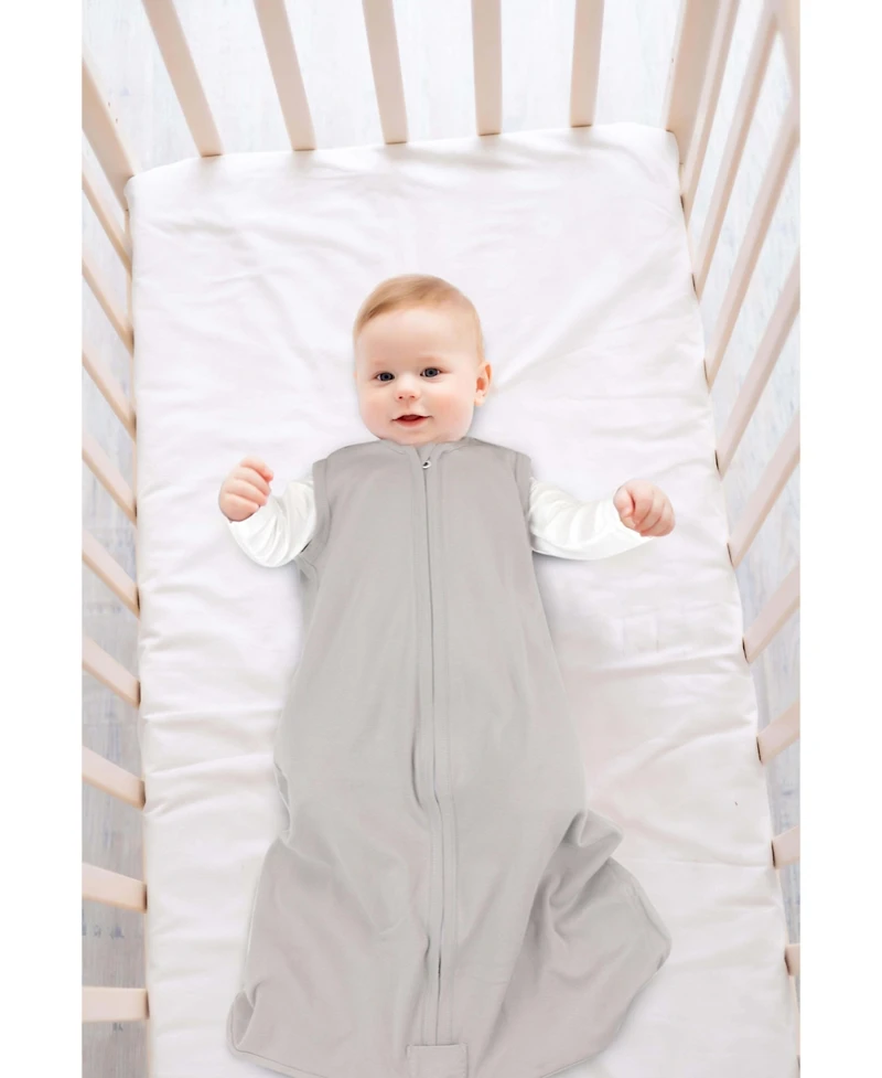 Bublo Baby Baby Baby Wearable Blanket, Cotton Sleep Sacks for 6-12 Months, Grey