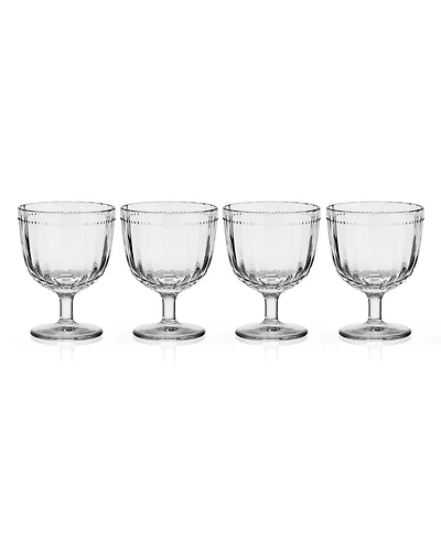 Fitz and Floyd Beaded 14-oz Wine Goblets 4-Piece Set