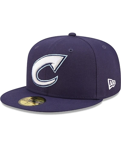 Men's New Era Navy Columbus Clippers Authentic Collection 59FIFTY Fitted Hat