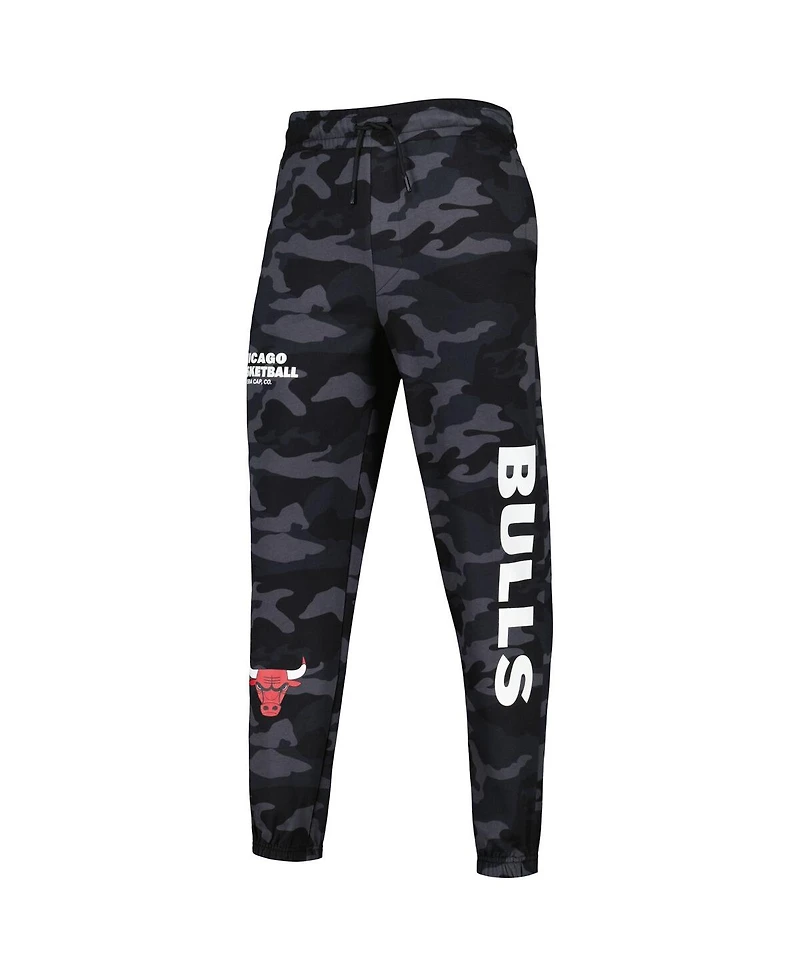 Men's New Era Black, Camo Chicago Bulls Tonal Joggers