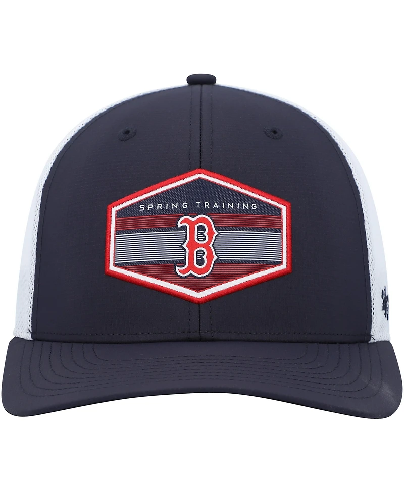 Men's '47 Brand Navy, White Boston Red Sox Spring Training Burgess Trucker Snapback Hat