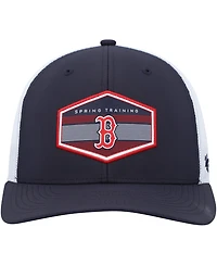 Men's '47 Brand Navy, White Boston Red Sox Spring Training Burgess Trucker Snapback Hat