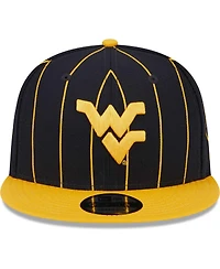 Men's New Era Navy, Gold West Virginia Mountaineers Vintage-Like 9FIFTY Snapback Hat