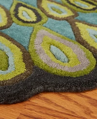 Lr Home Valentin Vlnta-540 3' x 3' Round Area Rug