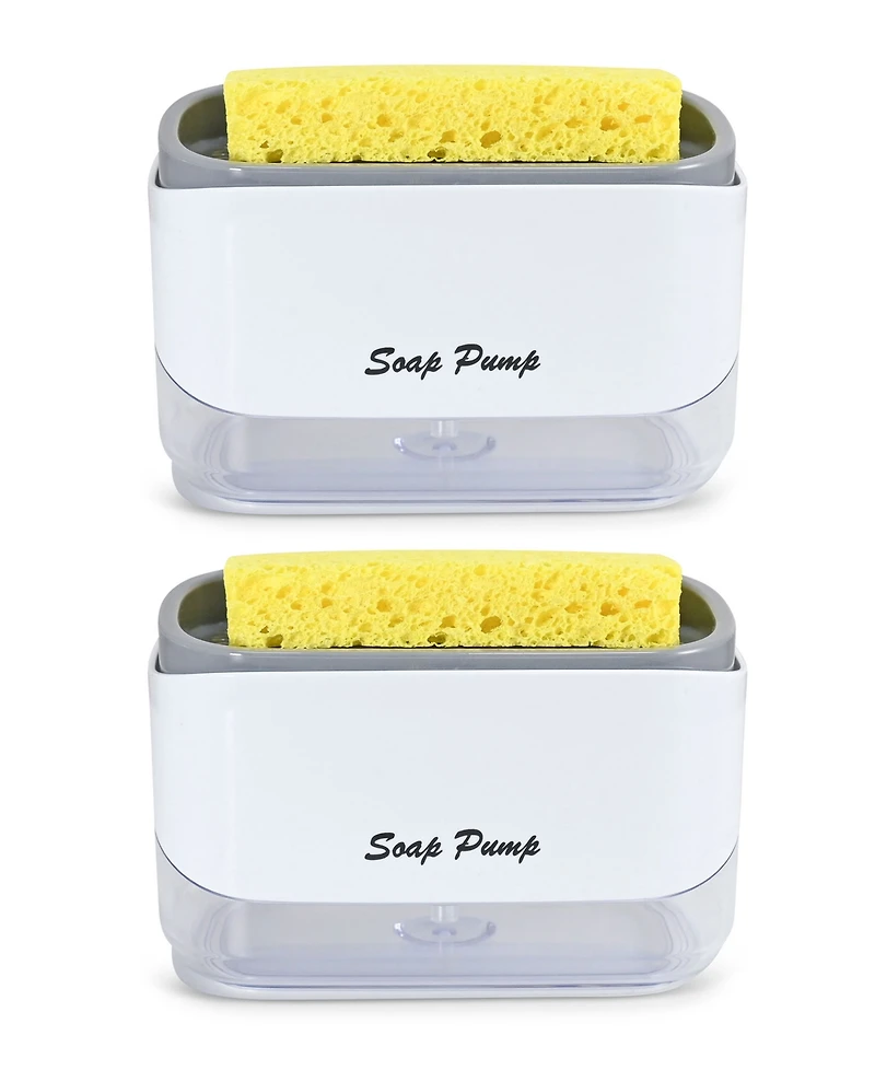 Cheer Collection 2 Pack Soap Dispensing Sponge Holder