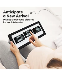 KeaBabies Trio Baby Sonogram Picture Frame, Ultrasound Frames for Nursery, Mom to Be Gifts