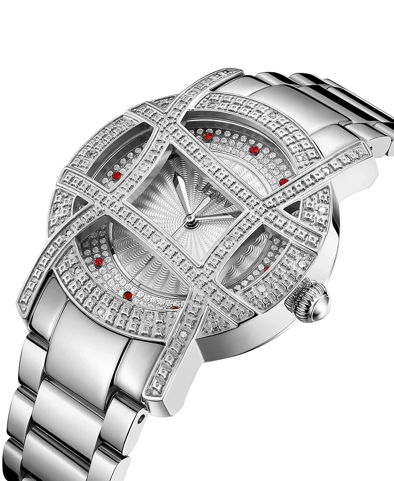 Jbw Women's Olympia Silver-Tone Stainless Steel Watch, 38mm