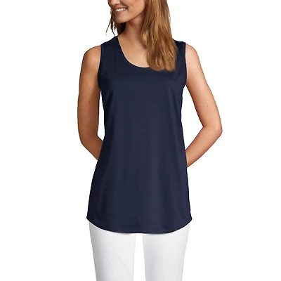 Lands' End Women's Supima Cotton Tunic Tank Top