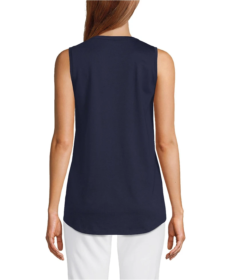 Lands' End Petite Supima Cotton Tunic Tank Top