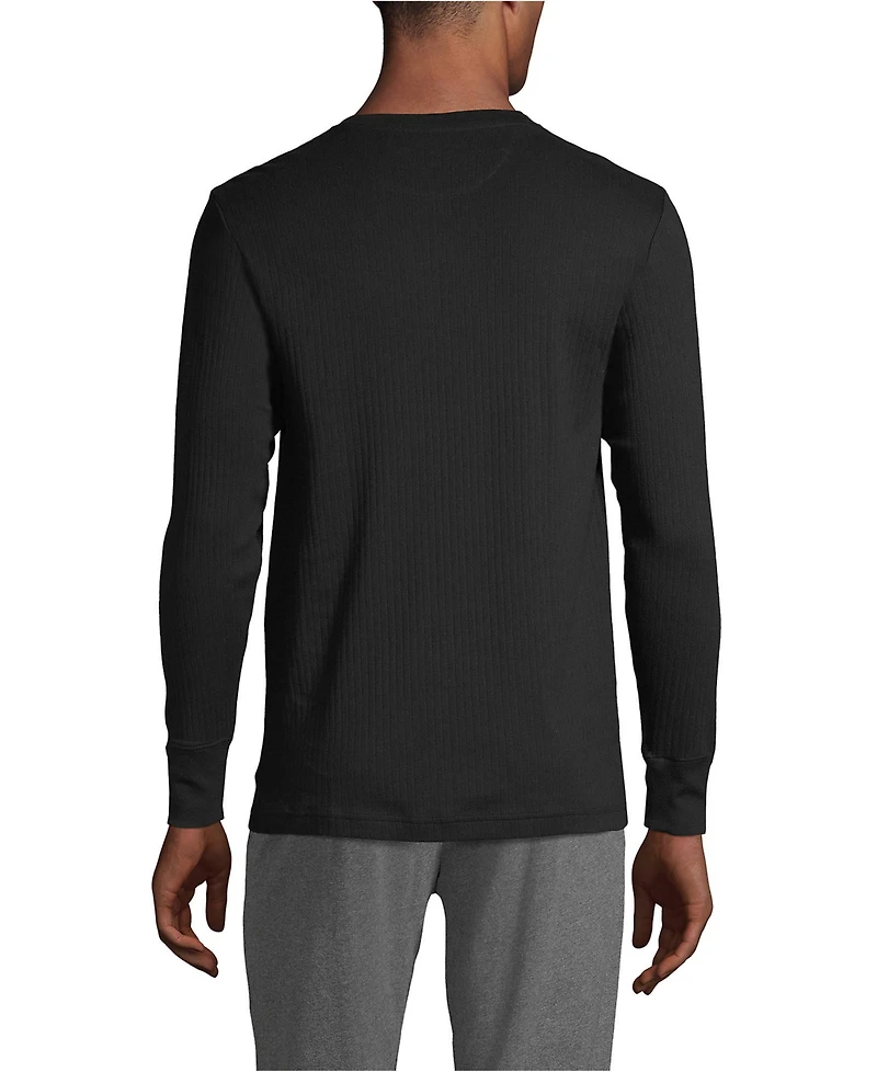 Lands' End Men's Knit Rib Pajama Henley