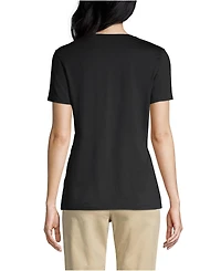 Lands' End Women's Relaxed Supima Cotton V-Neck T-Shirt