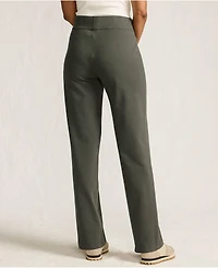 Lands' End Women's Tall Starfish Mid Rise Straight Leg Pants