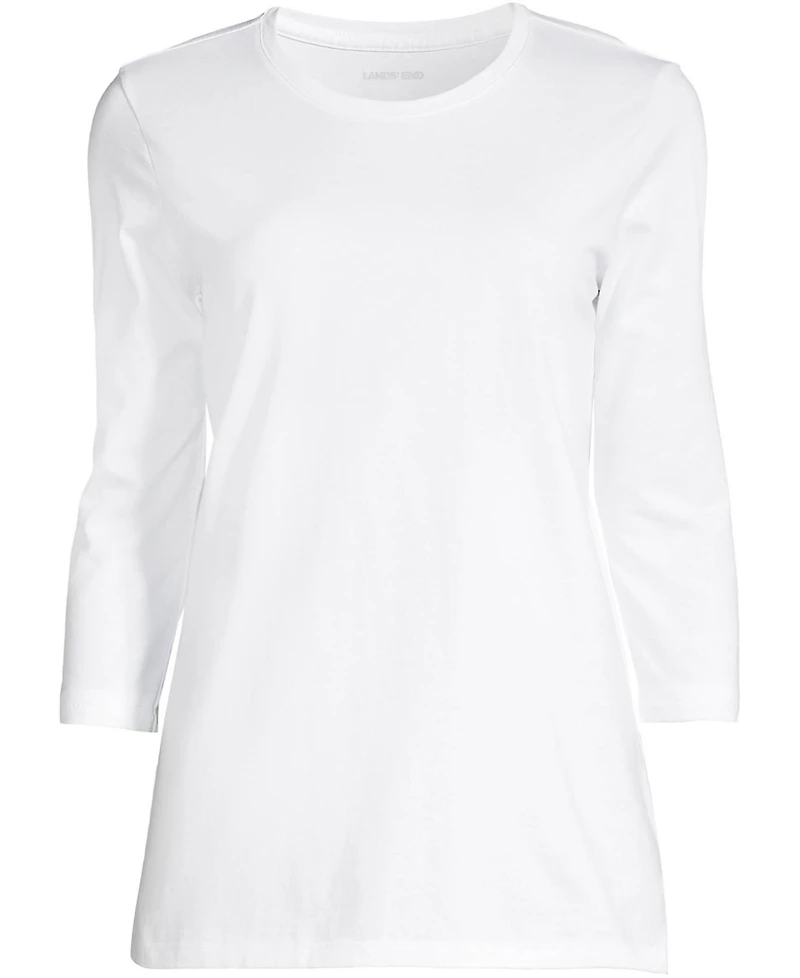 Lands' End Women's Petite 3/4 Sleeve Cotton Supima Tunic