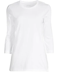 Lands' End Women's Petite 3/4 Sleeve Cotton Supima Tunic