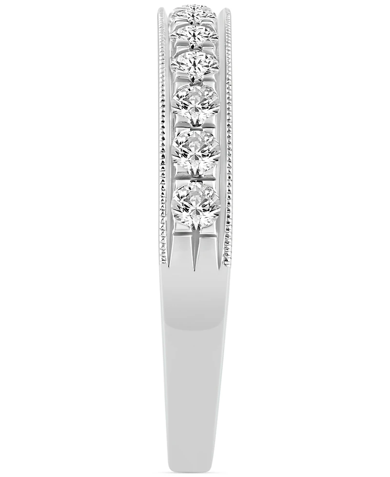 Diamond Milgrain Band (1/2 ct. t.w.) 14k White or Yellow Gold