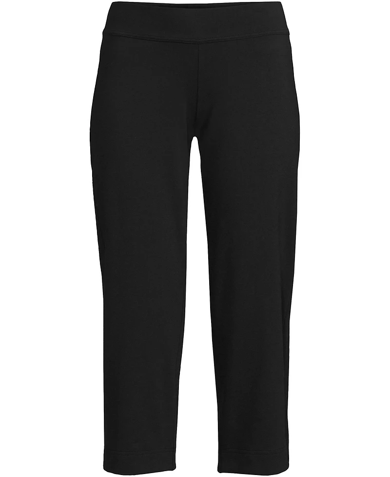 Lands' End Women's Petite Starfish Mid Rise Pull On Crop Pants
