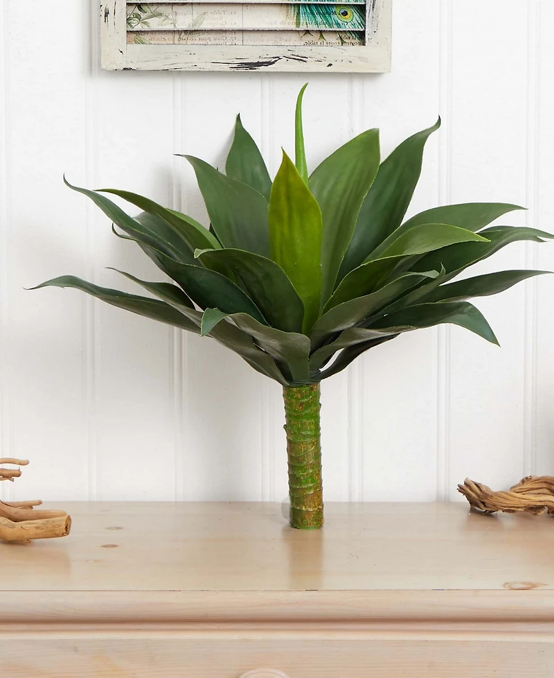 Nearly Natural 19" Large Agave Artificial Plant (Set of 2)