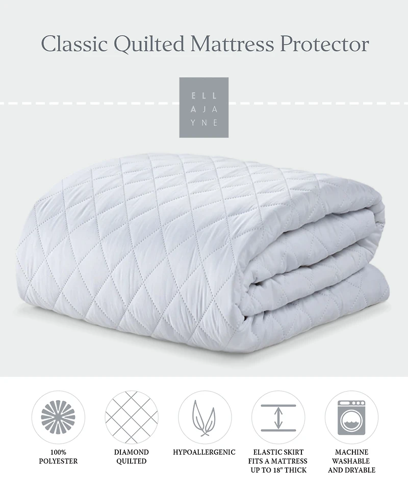 Ella Jayne Classic Quilted Mattress Protector, Twin Xl