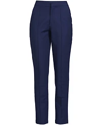 Lands' End Women's Plus High Rise Bi Stretch Pintuck Pencil Ankle Pants
