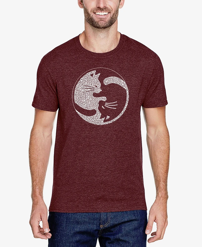 La Pop Art Men's Short Sleeves Premium Blend Word T-shirt