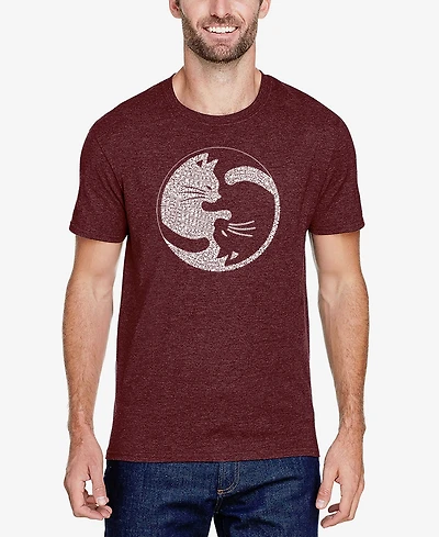 La Pop Art Men's Short Sleeves Premium Blend Word T-shirt