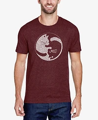 La Pop Art Men's Short Sleeves Premium Blend Word T-shirt