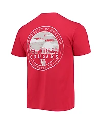 Men's Red Houston Cougars Circle Campus Scene T-shirt
