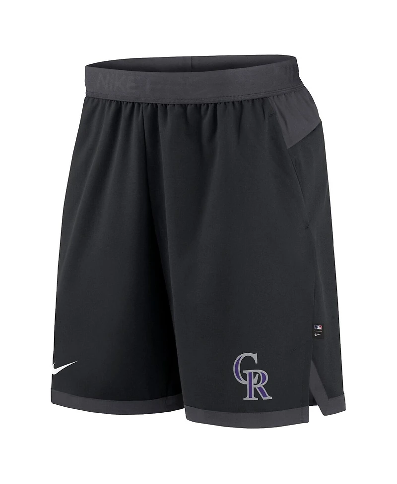 Men's Nike Black Colorado Rockies Authentic Collection Flex Vent Performance Shorts
