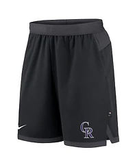 Men's Nike Black Colorado Rockies Authentic Collection Flex Vent Performance Shorts