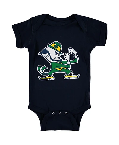Infant Boys and Girls Navy Notre Dame Fighting Irish Big Logo Bodysuit