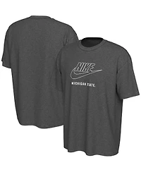 Men's Nike Charcoal Michigan State Spartans Washed Max90 T-shirt